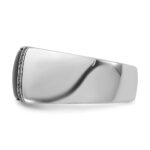 14k White Gold IBGoodman Men's Onyx and 1/4 carat Black Diamond Complete Ring - Image 5