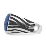 14k White Gold IBGoodman Men's Lapis Ring Mounting - Image 3