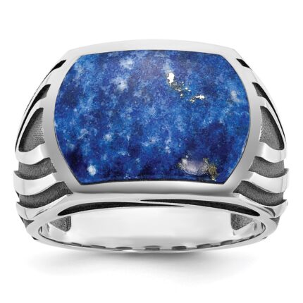 14k White Gold IBGoodman Men's Lapis Ring Mounting
