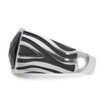 14k White Gold IBGoodman Men's Onyx Ring Mounting - Image 5
