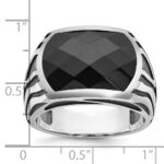 14k White Gold IBGoodman Men's Onyx Ring Mounting - Image 3