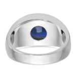 14k White Gold IBGoodman Men's Gemstone Ring Mounting - Image 7