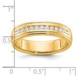 IBGoodman 10k Men's Polished and Milgrain 11-Stone 1/4 Carat A Quality Diamond Ring - Image 2
