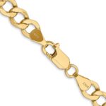 14K 6.5mm Semi-Solid Curb with Lobster Clasp Chain - Image 3