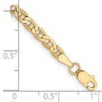 14K 3.2mm Semi-Solid Anchor with Lobster Clasp Anklet - Image 2