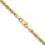 14K 2.8mm Semi Solid Rope with Lobster Clasp Chain - Image 3