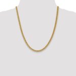 14K 4.5mm Semi-Solid Franco with Fancy Lobster Clasp Chain - Image 4