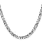 14k White Gold 6mm Semi-Solid Miami Cuban Chain - Image 2