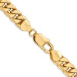 14K 7.3mm Semi-Solid Miami Cuban with Lobster Clasp Chain - Image 3