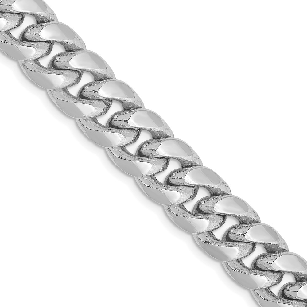 BC157W.jpg 14k White Gold 9.3mm Semi-Solid Miami Cuban Chain - Image 1