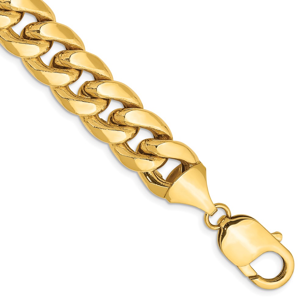 BC158-8.jpg 14K 11mm Semi-Solid Miami Cuban with Lobster Clasp Chain - Image 1