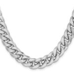 14k White Gold 11mm Semi-Solid Miami Cuban Chain - Image 2