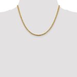 14K 3.6mm Semi-Solid Round Box with Lobster Clasp Chain - Image 4