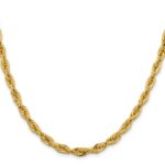 14K 5.4mm Semi Solid Rope with Lobster Clasp Chain - Image 2