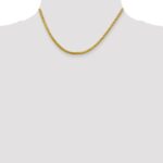 14K 2.5mm Semi-Solid Diamond-cut Wheat with Lobster Clasp Chain - Image 4