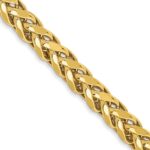 14K 3.7mm Semi-Solid Diamond-cut Wheat with Lobster Clasp Chain