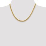 14K 3.7mm Semi-Solid Diamond-cut Wheat with Lobster Clasp Chain - Image 4