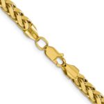 14K 5mm Semi-Solid Diamond-cut Wheat with Lobster Clasp Chain - Image 3