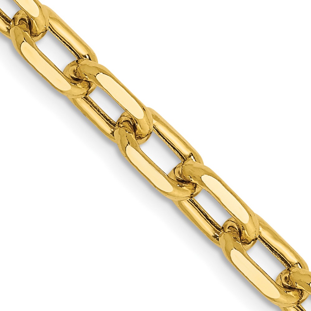 BC188.jpg 14K 4.9mm Semi-Solid Diamond-cut Open Link Cable with Lobster Clasp Chain - Image 1