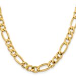 14K 8.5mm Semi-Solid Figaro with Lobster Clasp Chain - Image 2