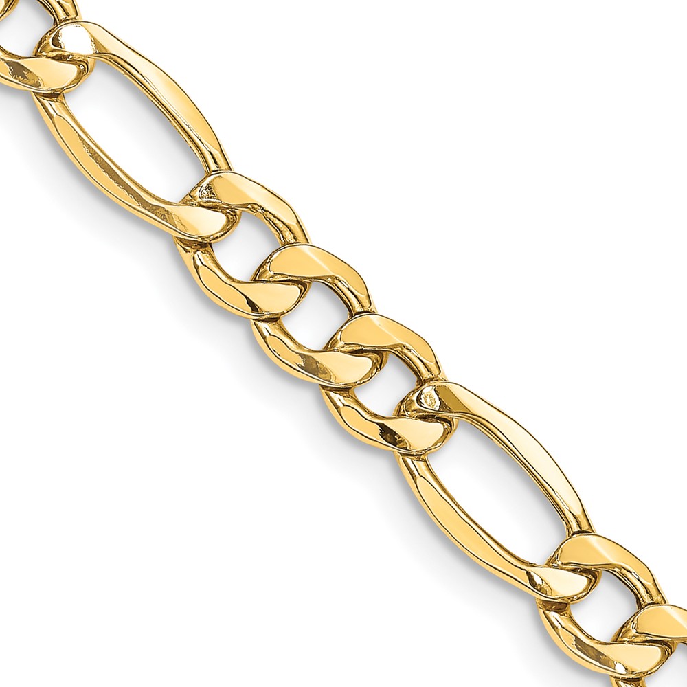 BC190.jpg 14K 8.5mm Semi-Solid Figaro with Lobster Clasp Chain - Image 1