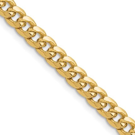 14k 5.25mm Semi-Solid Miami Cuban Chain