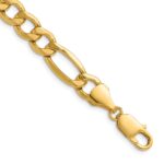 14k 9.4mm Semi-Solid Figaro Chain