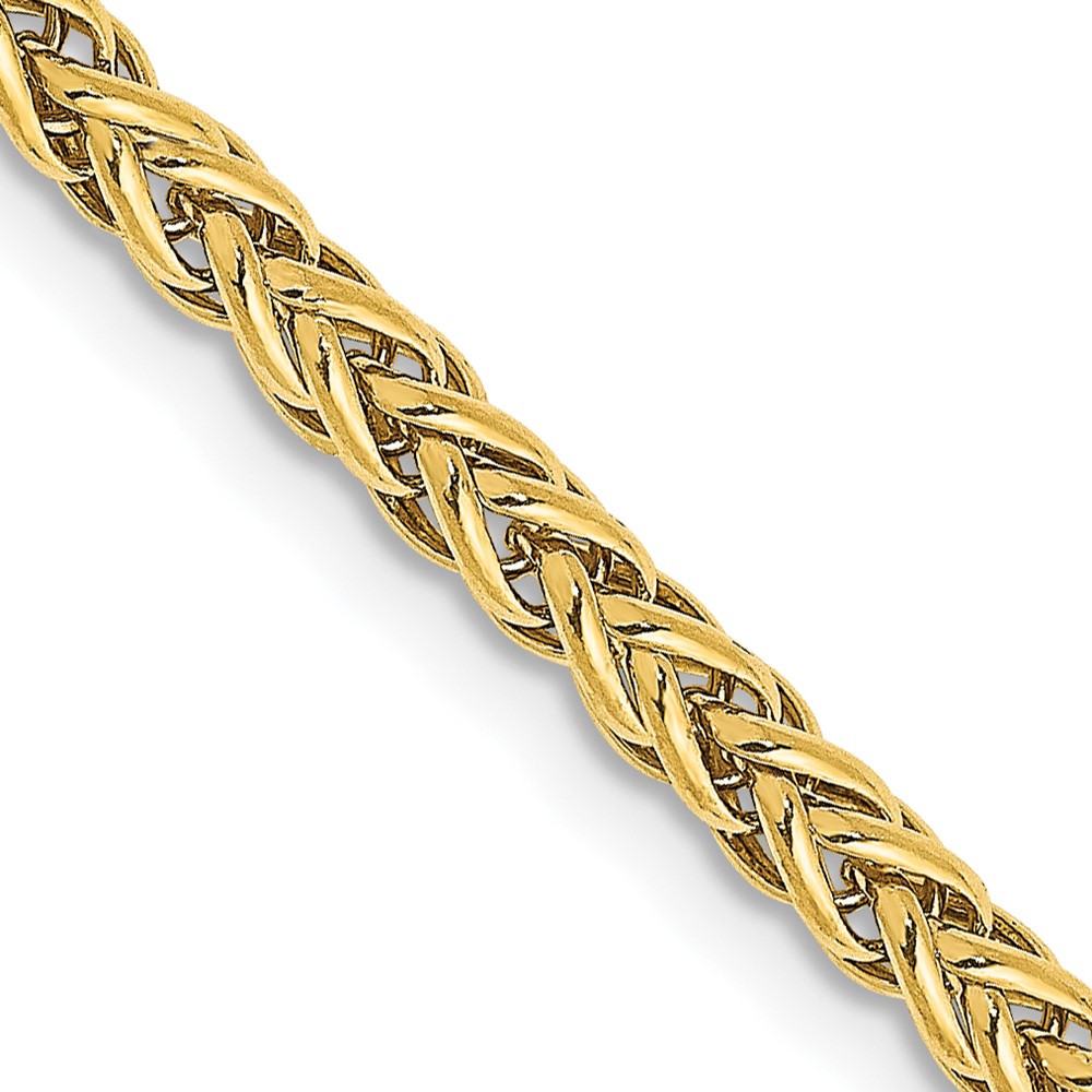 BC77.jpg 14K 2.6mm Semi-Solid 3-Wire Wheat with Lobster Clasp Chain - Image 1