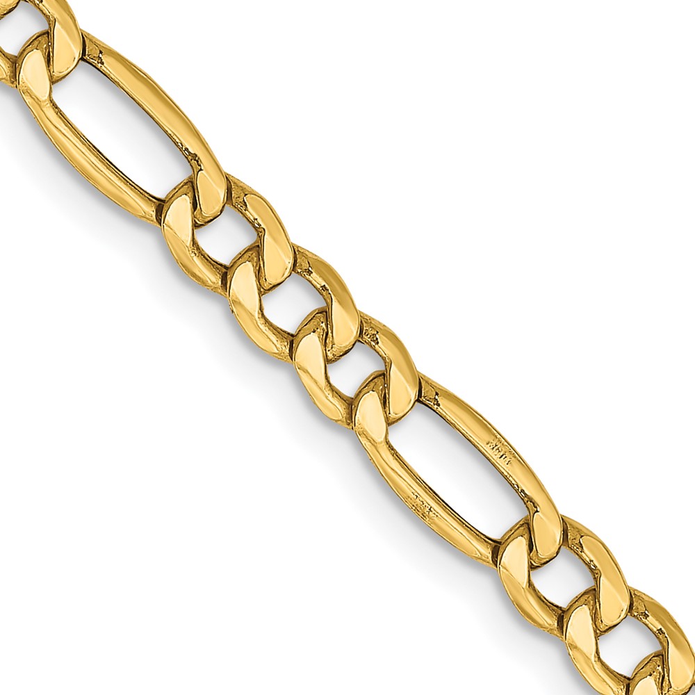 BC94.jpg 14K 4.2mm Semi-Solid Figaro with Lobster Clasp Chain - Image 1