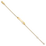 14K Polished Solid Chain/Solid Plate Butterfly 27.5x6.5mm Plate 5.Baby/Child ID Bracelet with Extender - Image 2