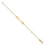 14k Polished 5.5in Cross ID Bracelet - Image 2