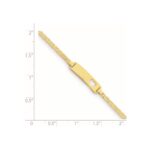 14k Polished Solid Chain/Solid Plate Anchor Link Cut-out Heart 21.5x4.8mm Plate 5.5 inch Baby/Child ID Bracelet - Image 3