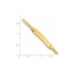 14k Polished Solid Chain/Solid Plate Anchor Link 26x5mm Plate 6 inch Baby/Child ID Bracelet - Image 4