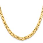 14K 6.5mm Byzantine with Lobster Clasp Chain - Image 2