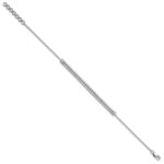 14k White Gold 1 carat Lab Grown Diamond VS/SI+ G+ Complete 6.5 inch with 1 inch extension Bracelet - Image 2