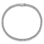 14k White Gold  2 3/4 carat Lab Grown Diamond VS+ F+ Complete Tennis Bracelet - Image 4