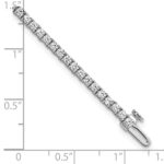 14k White Gold  2 3/4 carat Lab Grown Diamond VS/SI+ G+ Complete Tennis Bracelet - Image 6