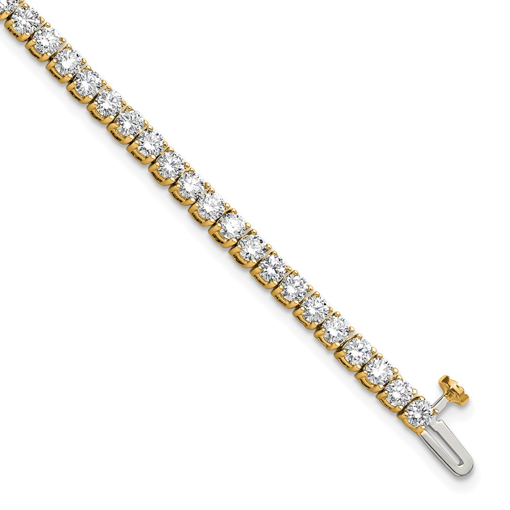 BM10303-YAA.jpg 14k 5 carat Lab Grown Diamond VS+ F+ Complete Tennis Bracelet - Image 1