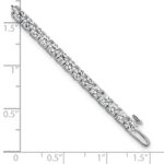 14k White Gold  7 carat Lab Grown Diamond VS/SI+ G+ Complete Tennis Bracelet - Image 6