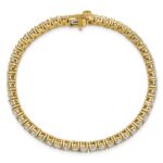 14k 7 carat Lab Grown Diamond VS/SI+ G+ Complete Tennis Bracelet - Image 4