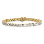 14k 10 carat Lab Grown Diamond VS+ F+ Complete Tennis Bracelet - Image 3