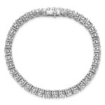 14k White Gold  12 1/2 carat Lab Grown Diamond VS+ F+ Complete Tennis Bracelet - Image 4