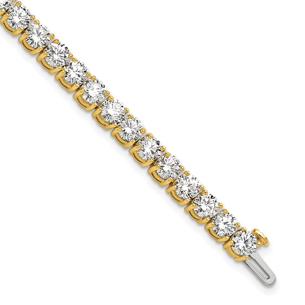 BM10307-YAA.jpg 14k 12 1/2 carat Lab Grown Diamond VS+ F+ Complete Tennis Bracelet - Image 1