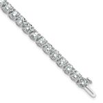 14k White Gold  14 carat Lab Grown Diamond VS+ F+ Complete Tennis Bracelet
