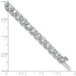 14k White Gold  14 carat Lab Grown Diamond VS/SI+ G+ Complete Tennis Bracelet - Image 6
