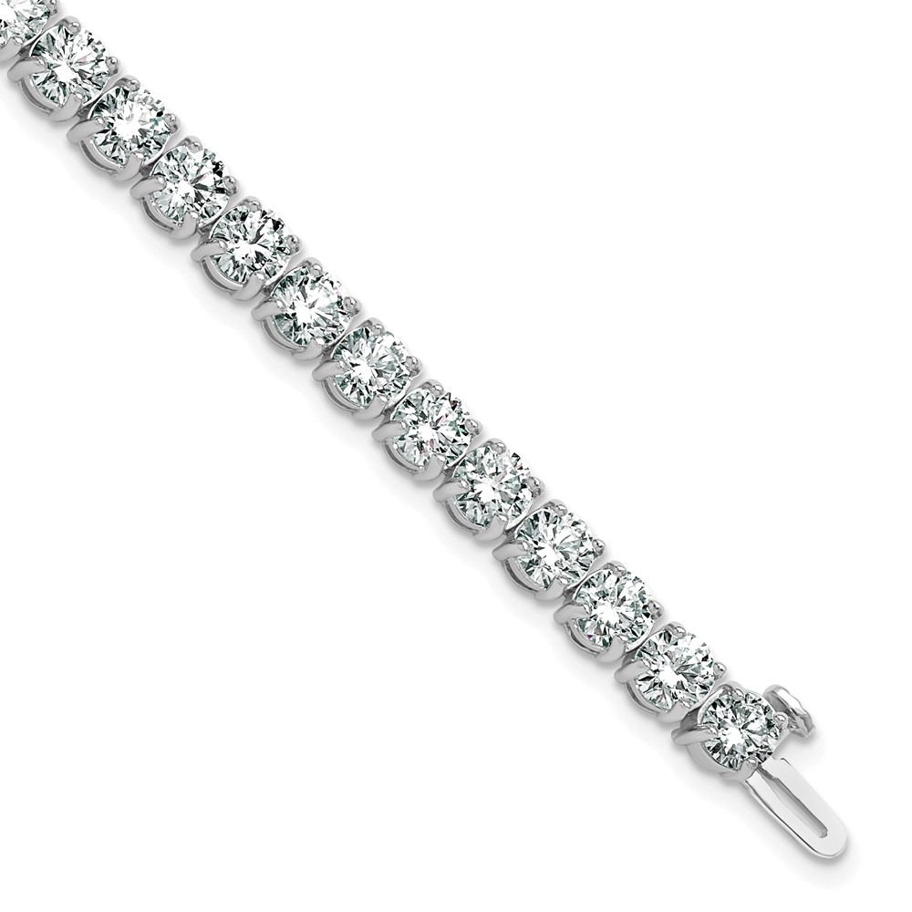 BM10308-WAA.jpg 14k White Gold 14 carat Lab Grown Diamond VS+ F+ Complete Tennis Bracelet - Image 1