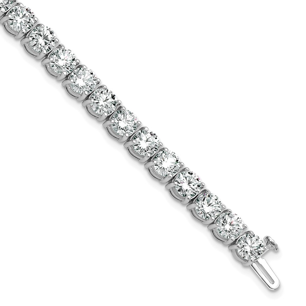 BM10309-WAA-1.jpg 14k White Gold 16 carat Lab Grown Diamond VS/SI+ G+ Complete Tennis Bracelet - Image 1