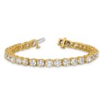 14k 16 carat Lab Grown Diamond VS+ F+ Complete Tennis Bracelet - Image 5