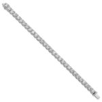 14k White Gold  22 1/2 carat Lab Grown Diamond VS+ F+ Complete Tennis Bracelet - Image 2