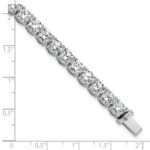 14k White Gold  22 1/2 carat Lab Grown Diamond VS+ F+ Complete Tennis Bracelet - Image 6